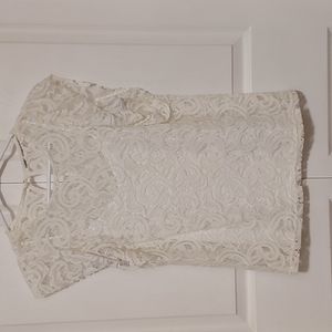 White lacy top